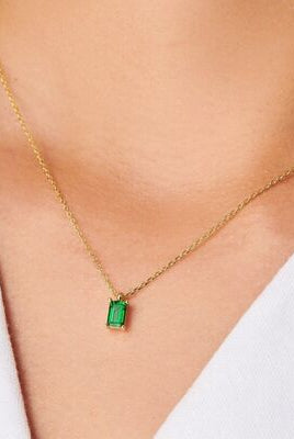 Titanium Steel Inlaid Zircon Pendant Necklace-Bijou Crush