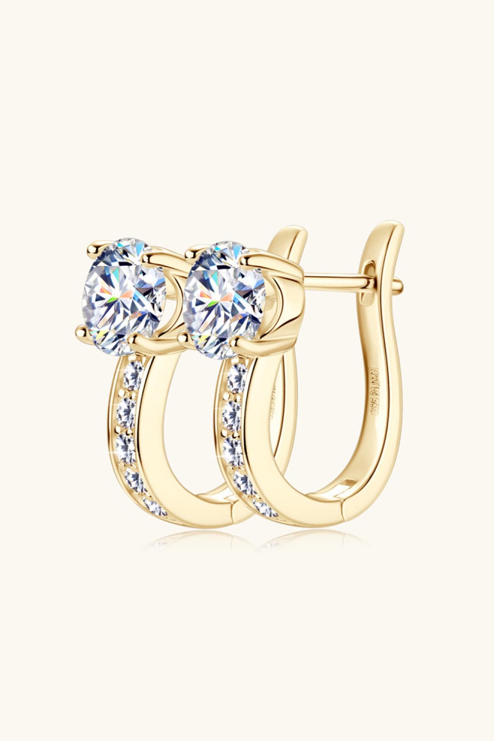 2 Carat Moissanite 925 Sterling Silver Earrings-Bijou Crush