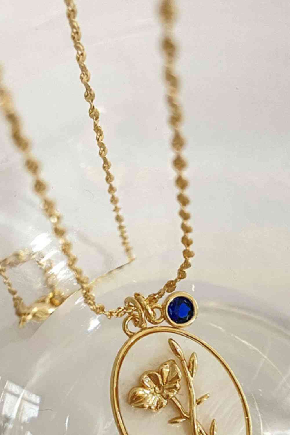 Flower Shell Pendant Copper Necklace-Bijou Crush