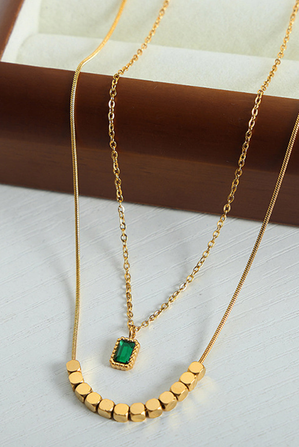 18K Gold-Plated Double-Layered Necklace-Bijou Crush