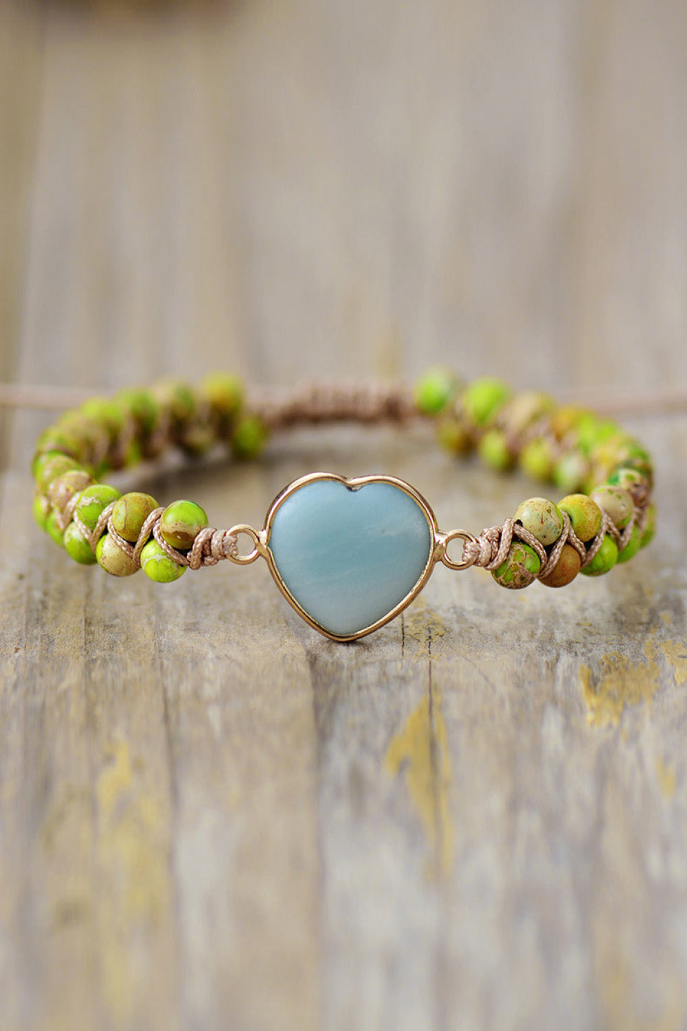 Handmade Heart Shape Natural Stone Bracelet-Bijou Crush