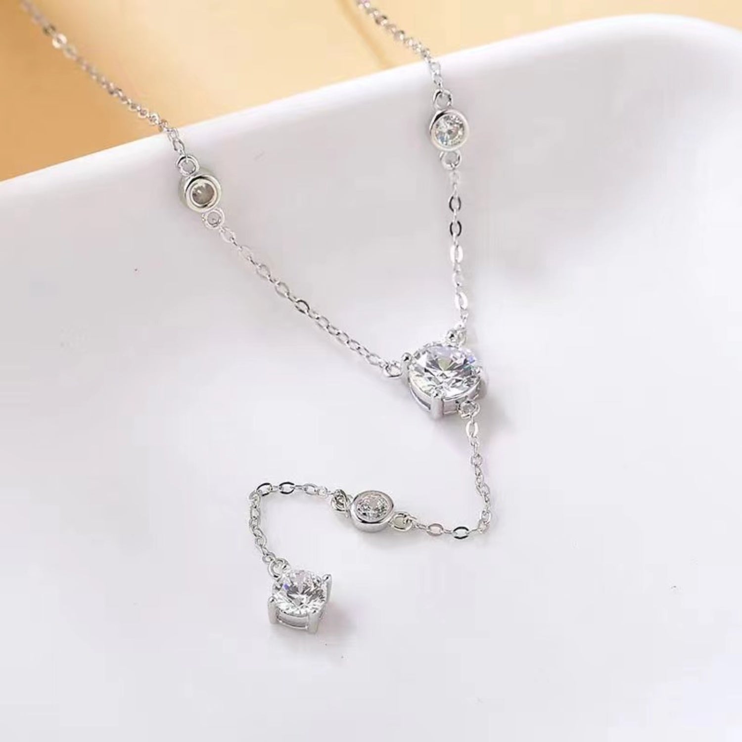 1.5 Carat Moissanite 925 Sterling Silver Necklace-Bijou Crush