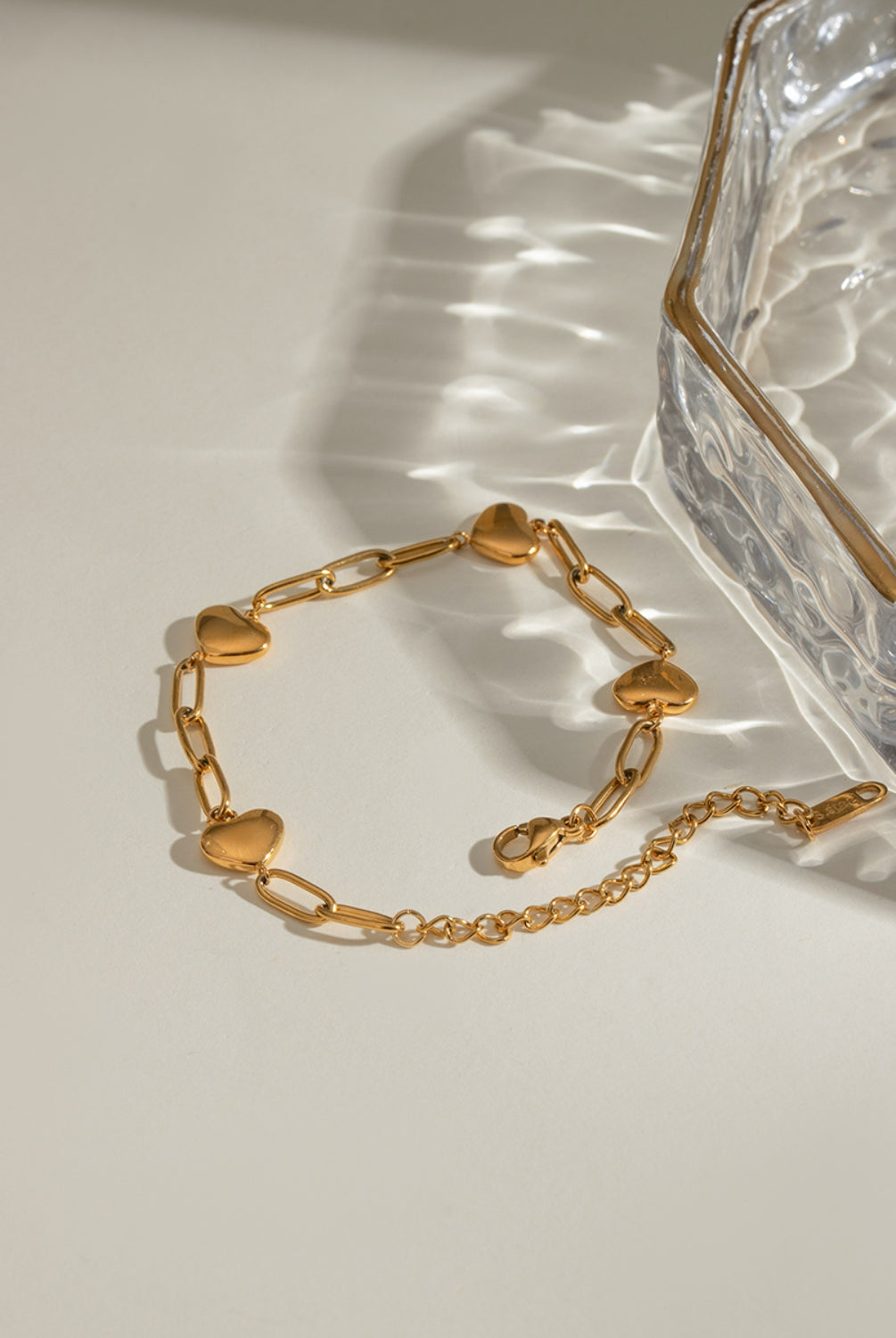 18K Gold-Plated Stainless Steel Heart Bracelet-Bijou Crush