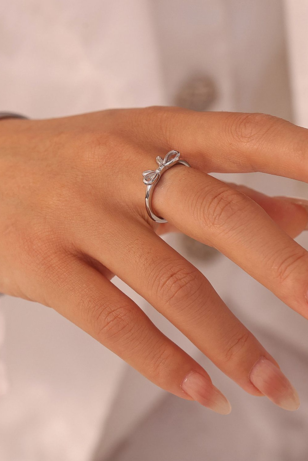 Stainless Steel Bow Ring-Bijou Crush