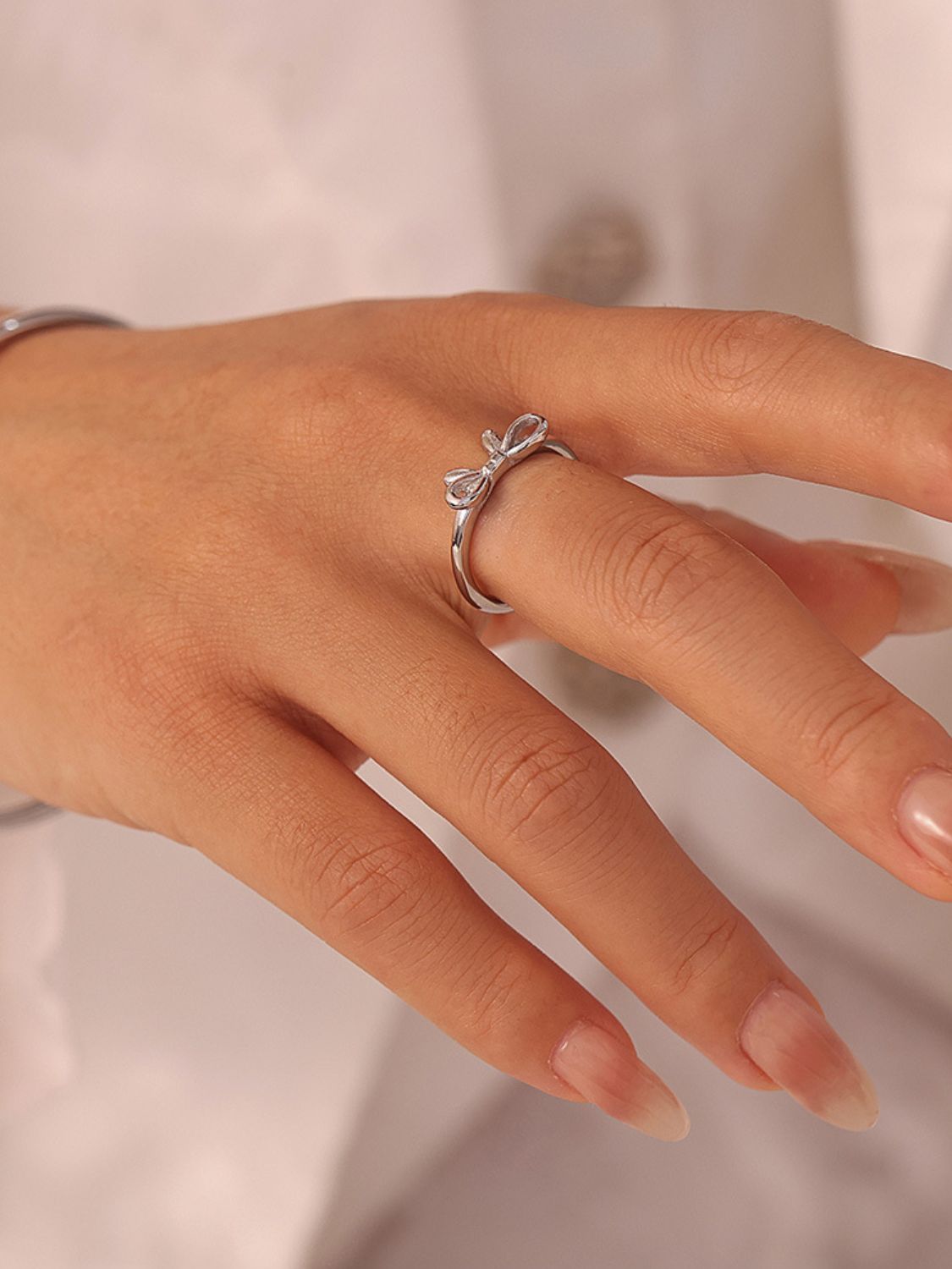 Stainless Steel Bow Ring-Bijou Crush