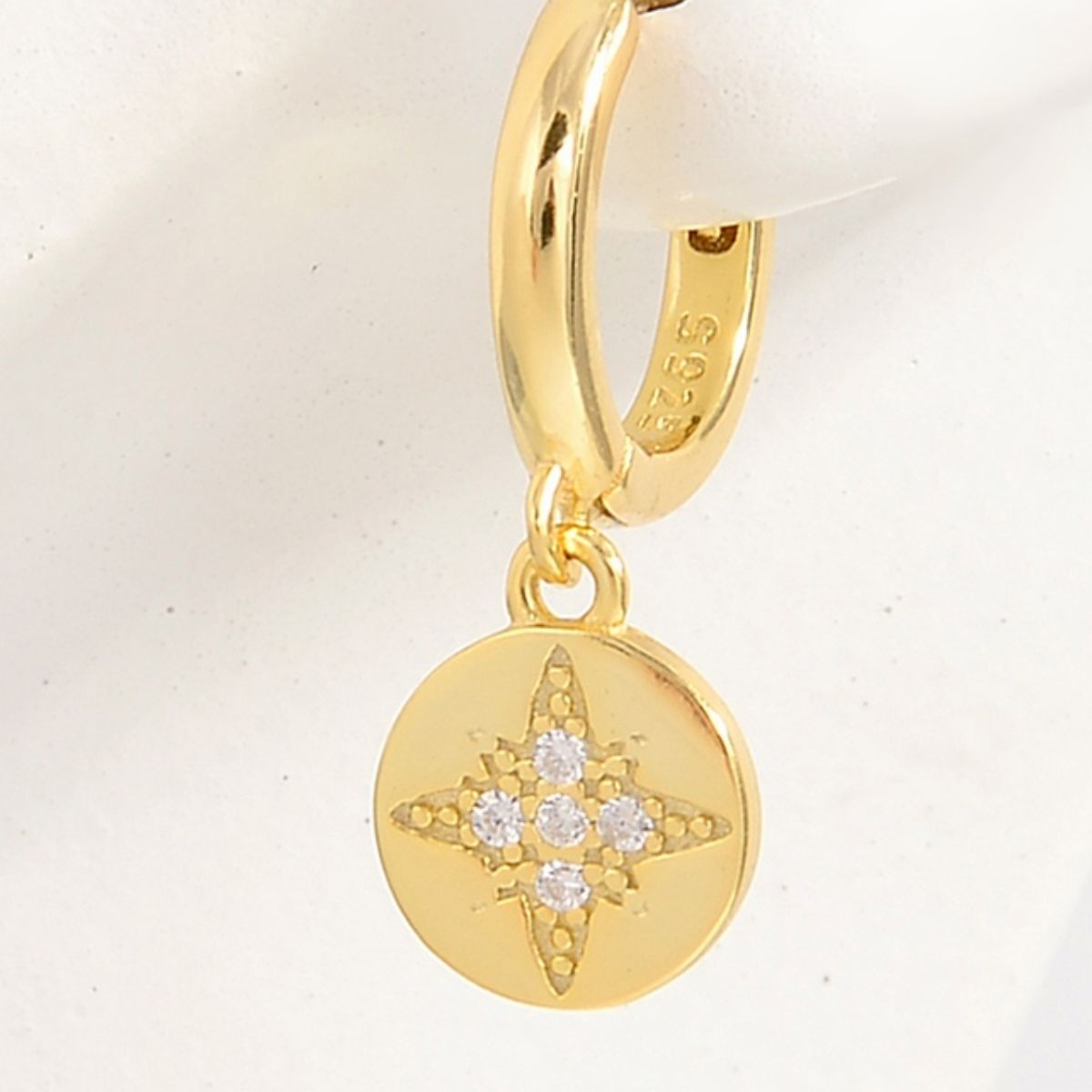 Sterling Silver Inlaid Zircon Earrings-Bijou Crush