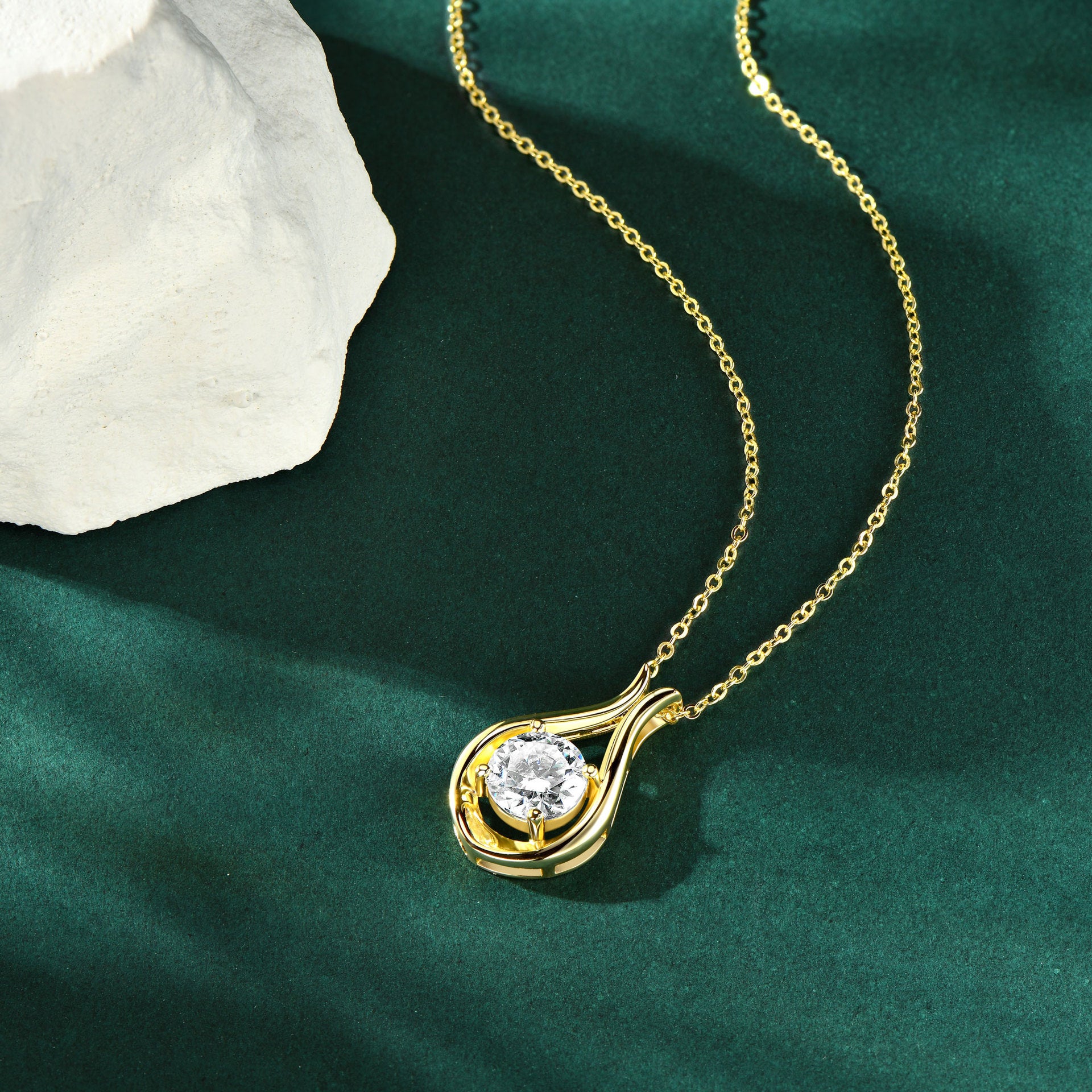 2 Carat Moissanite 925 Sterling Silver Pendant Necklace-Bijou Crush