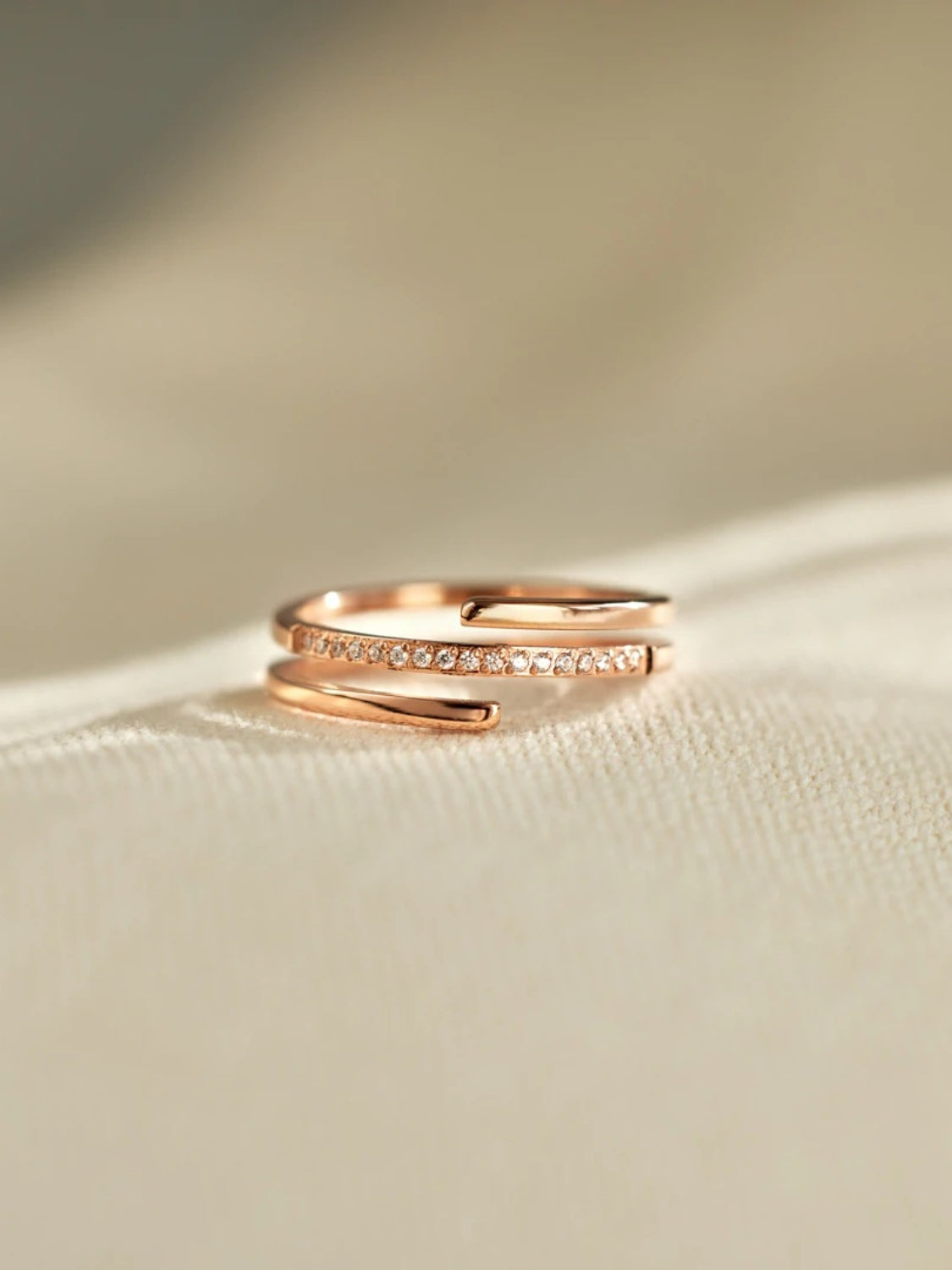 Golden Glow 925 Sterling Silver Zircon Ring-Bijou Crush