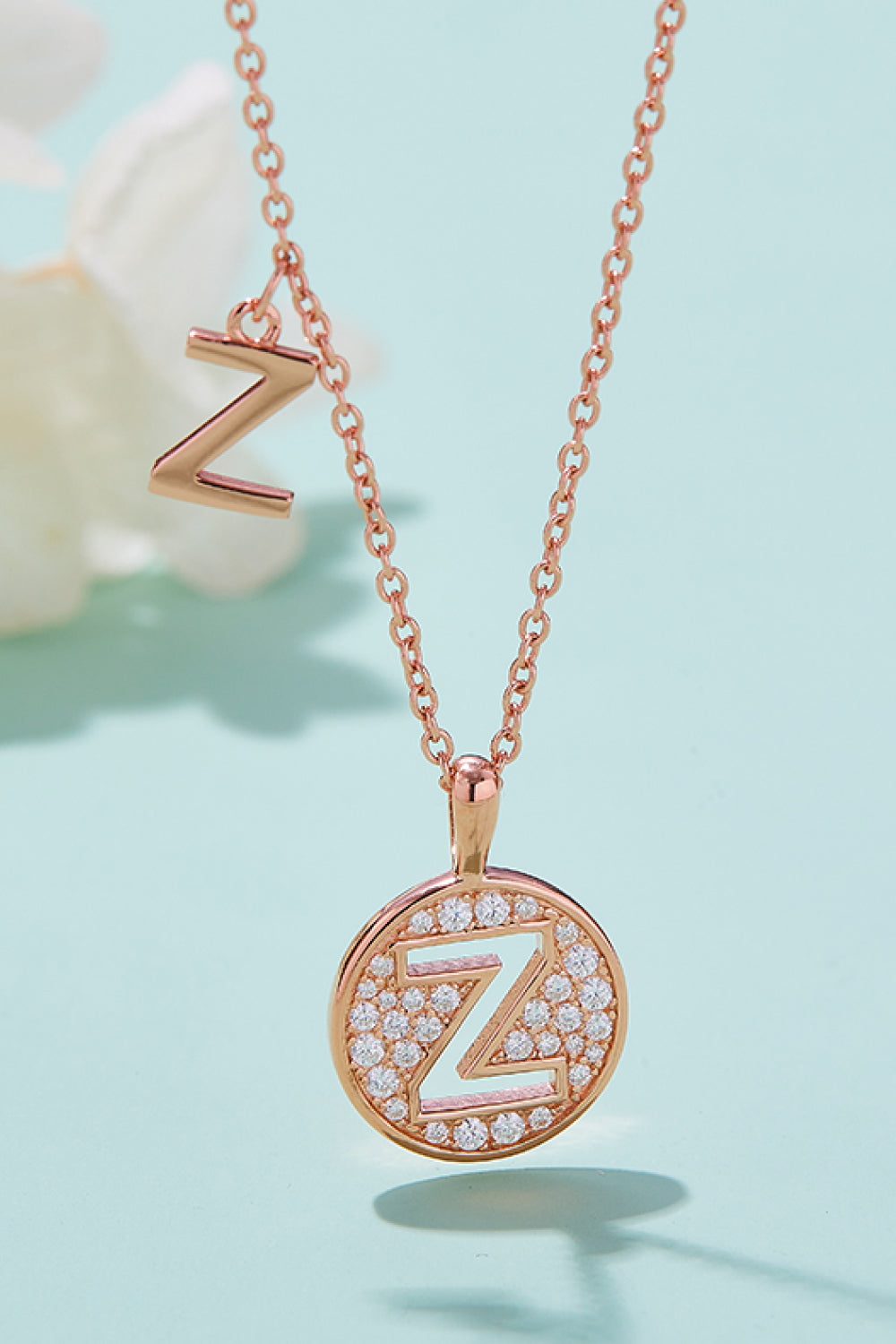 Moissanite U to Z Pendant Necklace-Bijou Crush