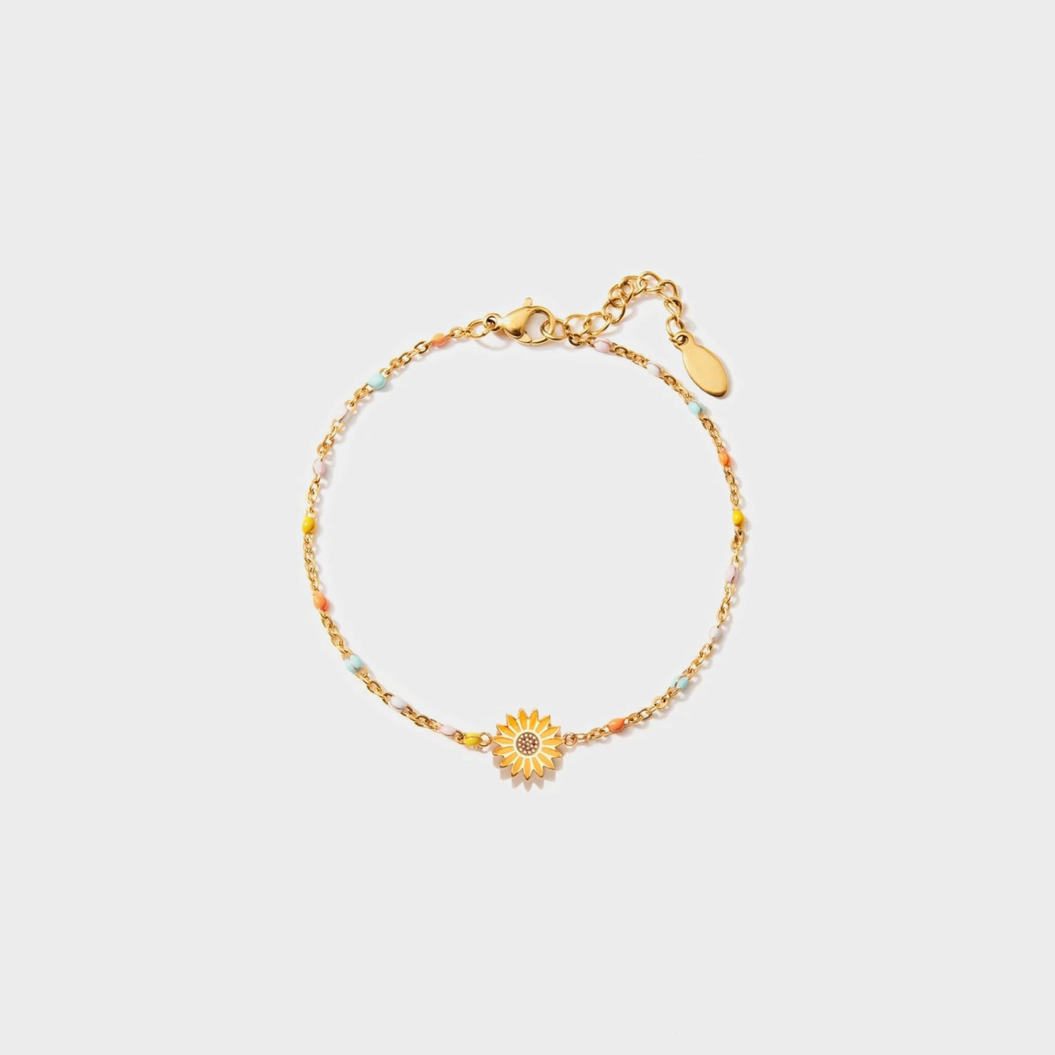 Sunflower Shape 18K Gold-Plated Bead Bracelet-Bijou Crush