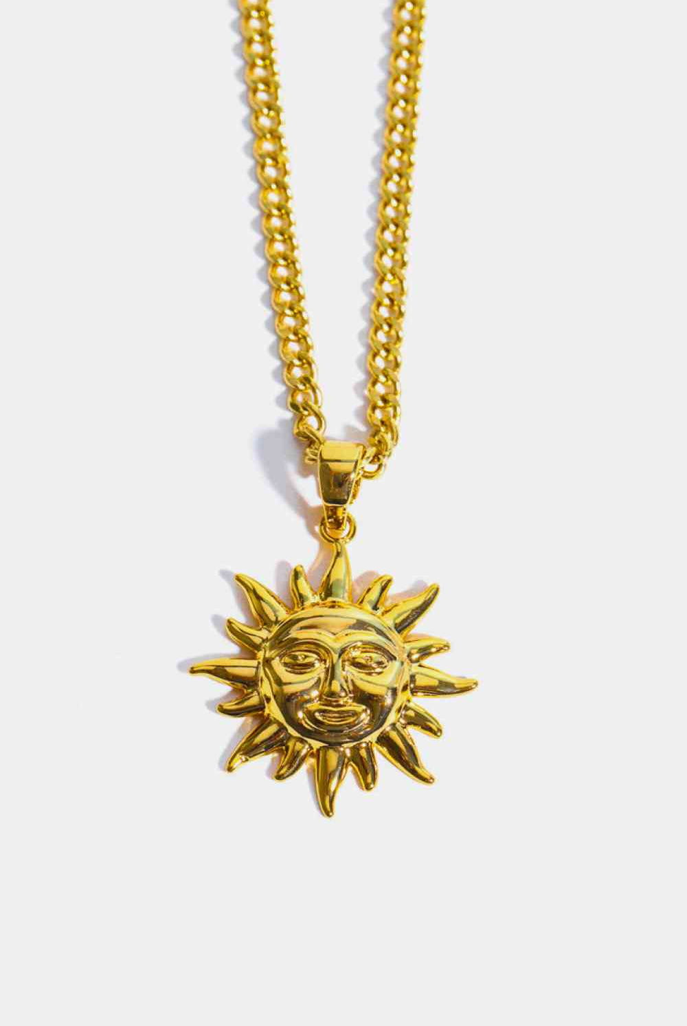 Sun Pendant Copper Necklace-Bijou Crush