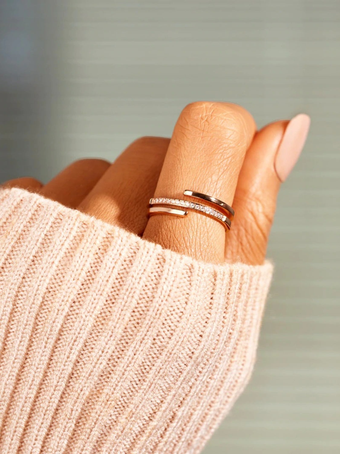 Golden Glow 925 Sterling Silver Zircon Ring-Bijou Crush