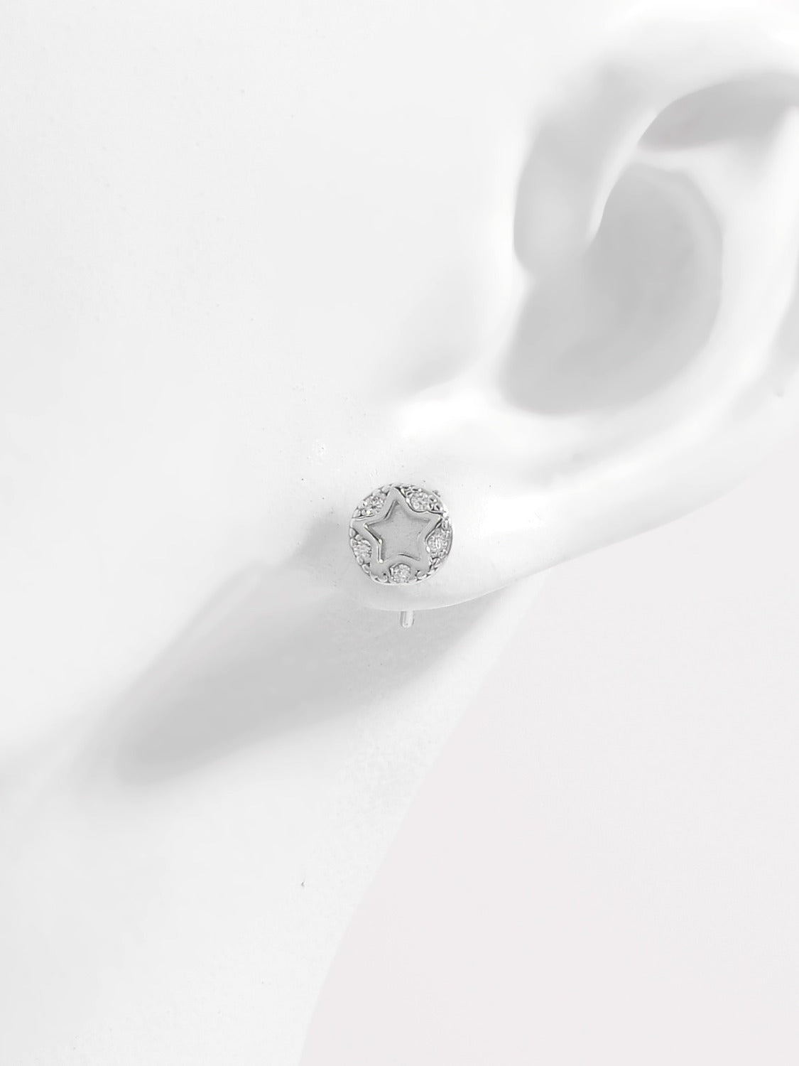 925 Sterling Silver Zircon Star Stud Earrings-Bijou Crush