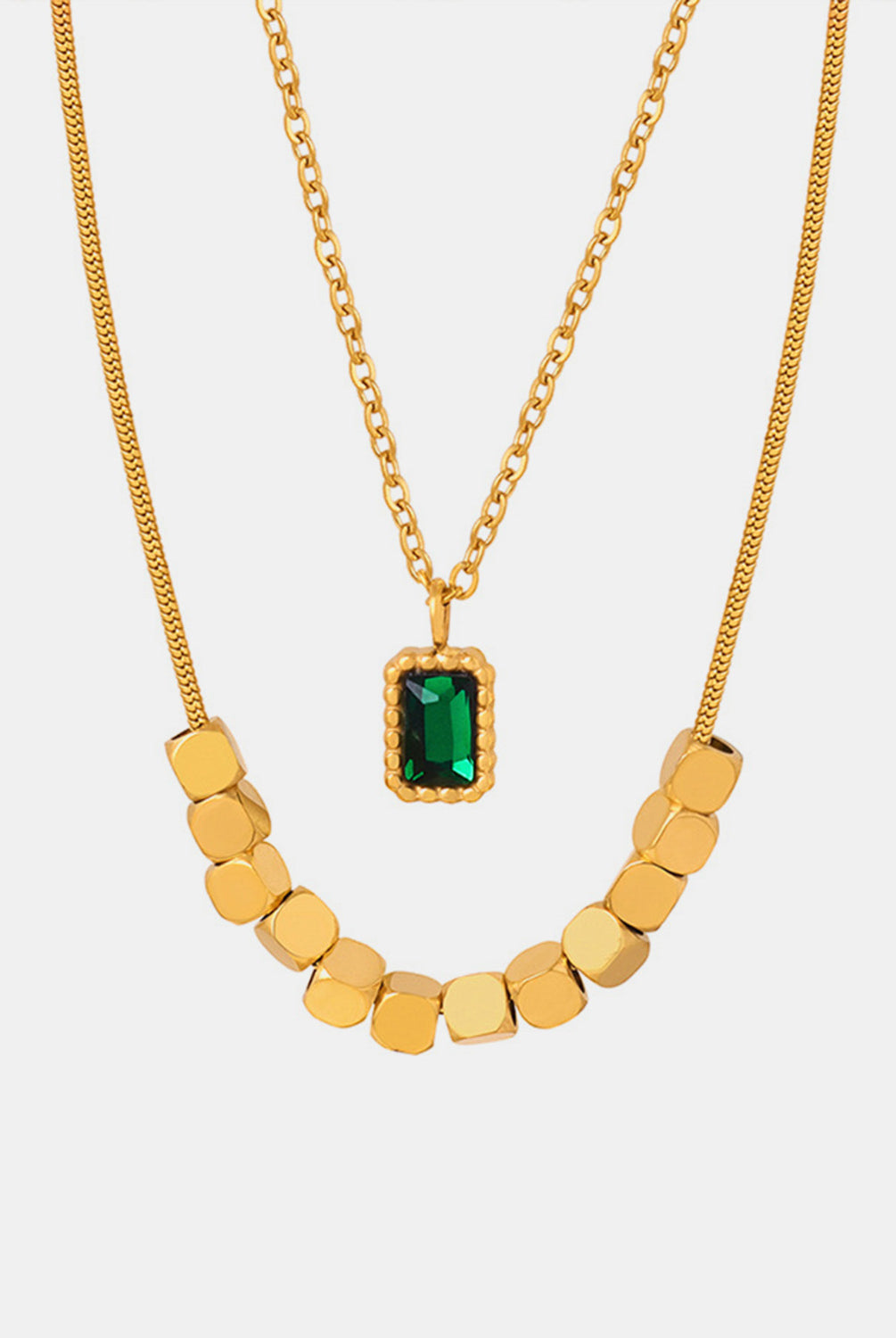 18K Gold-Plated Double-Layered Necklace-Bijou Crush