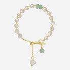 Pearl Green Stone Link Bracelet-Bijou Crush