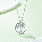 Moissanite 925 Sterling Silver Tree Of Life Pendant Necklace-Bijou Crush