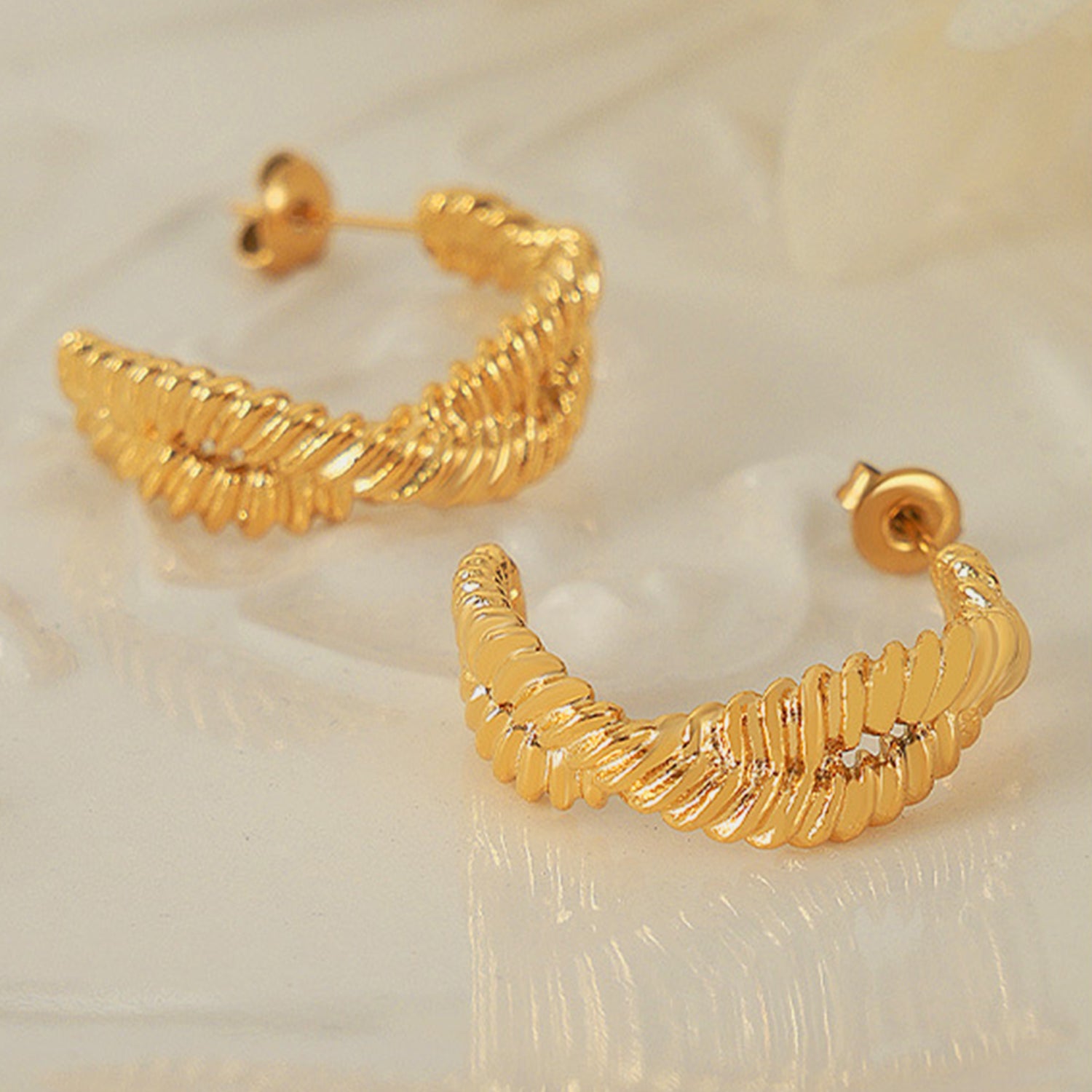 Titanium Steel Geometric Stud Earrings-Bijou Crush