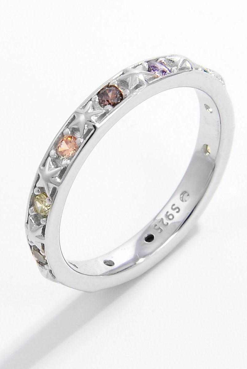 925 Sterling Silver Inlaid Zircon Ring-Bijou Crush
