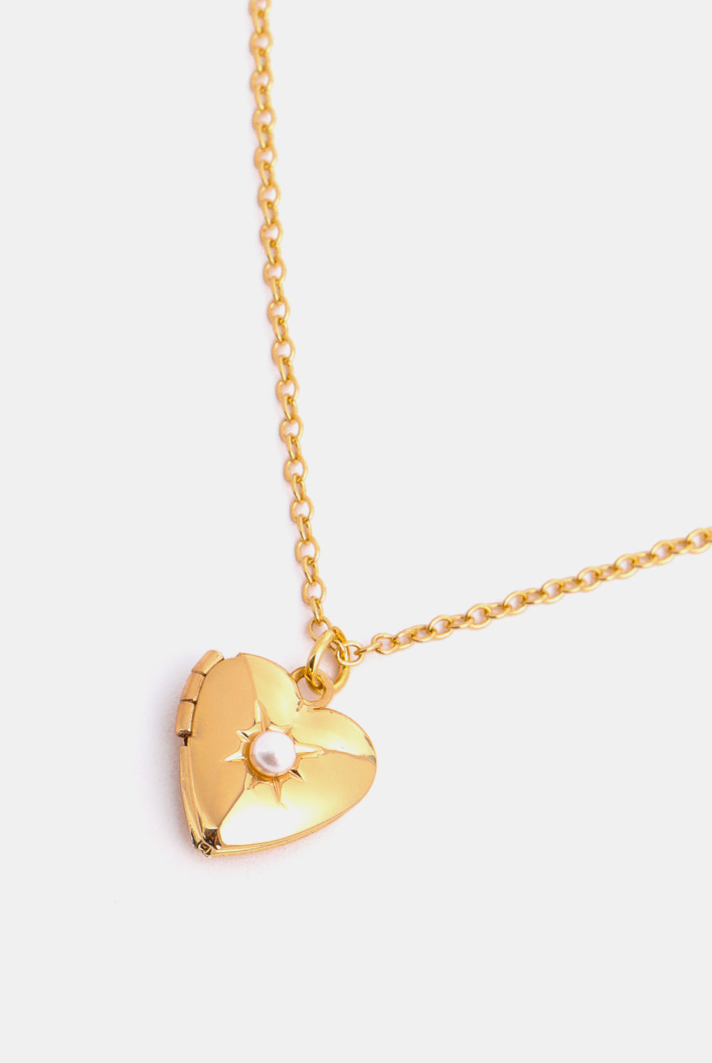 Zircon Heart Shape 14K Gold-Plated Pendant Necklace-Bijou Crush