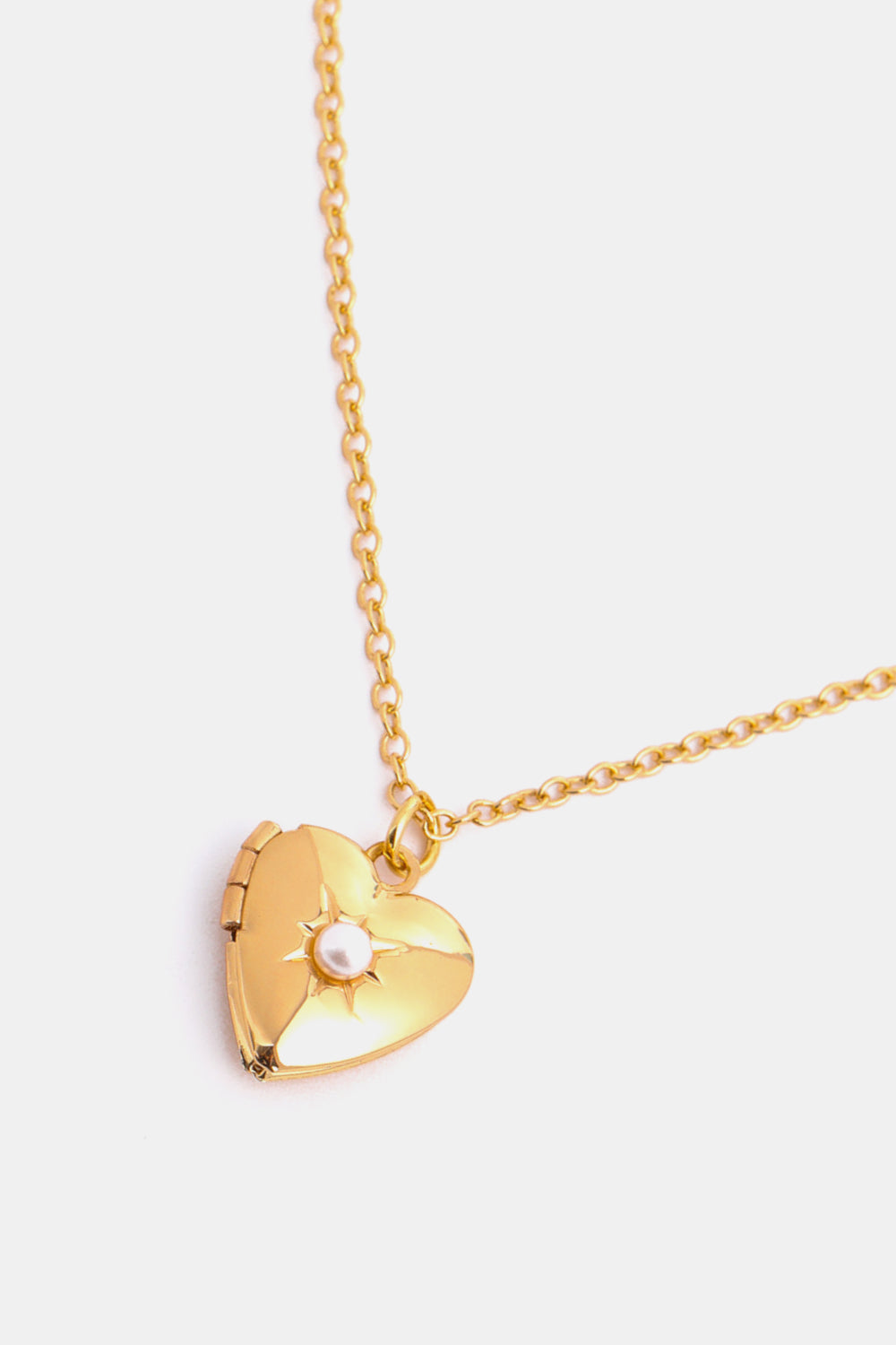 Zircon Heart Shape 14K Gold-Plated Pendant Necklace-Bijou Crush