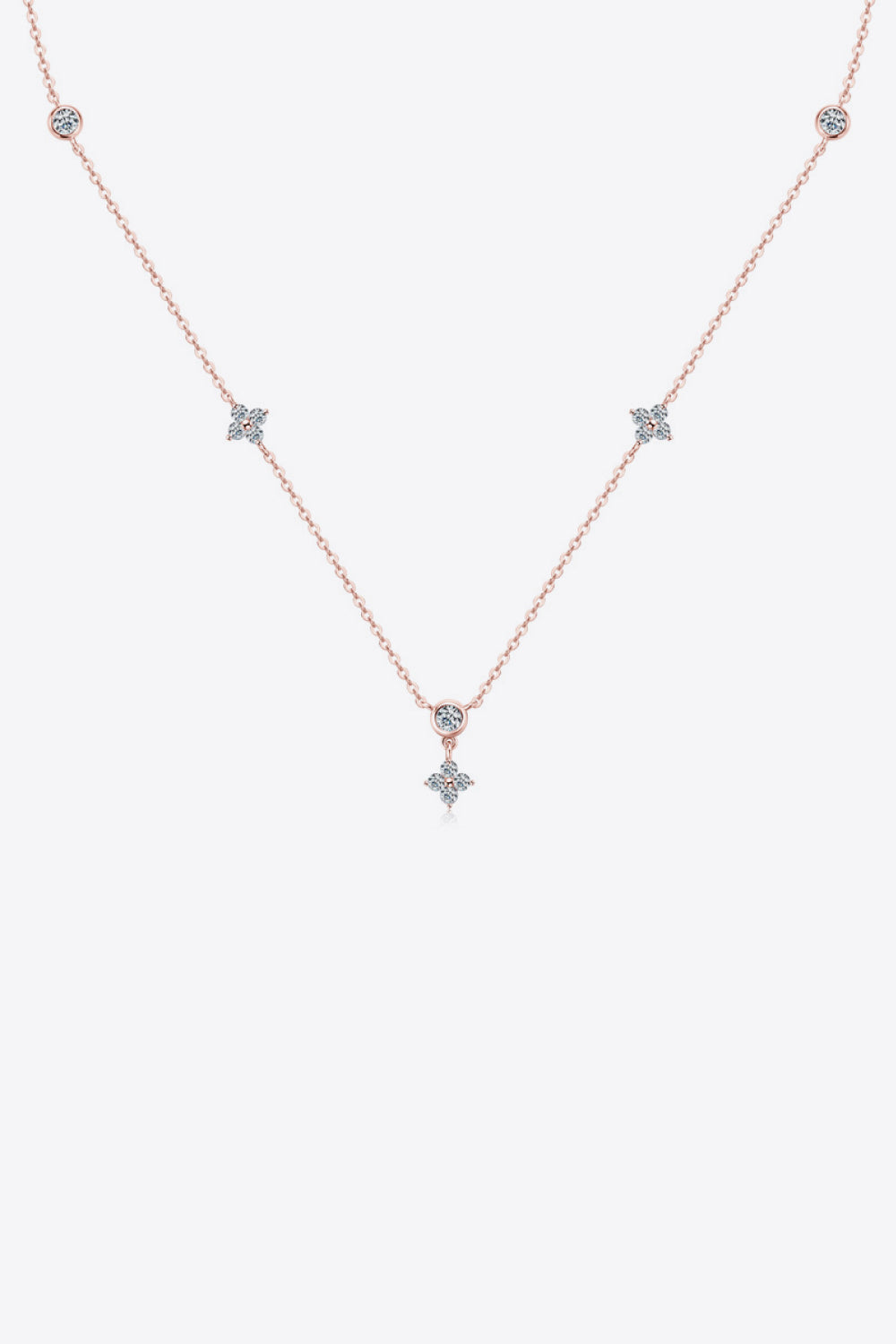 Moissanite 925 Sterling Silver Necklace-Bijou Crush