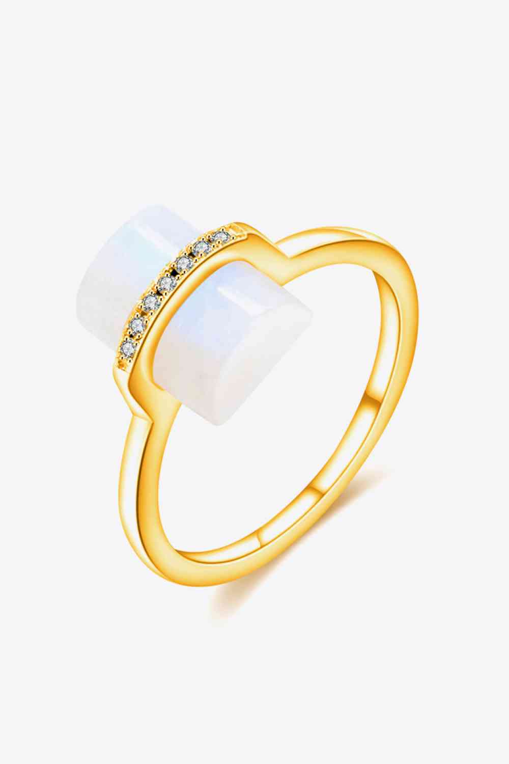 Natural Moonstone Platinum-Plated Ring-Bijou Crush