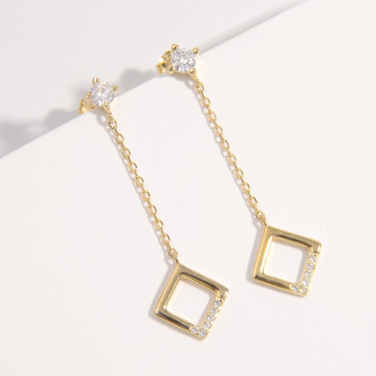 925 Sterling Silver Inlaid Zircon Earrings-Bijou Crush