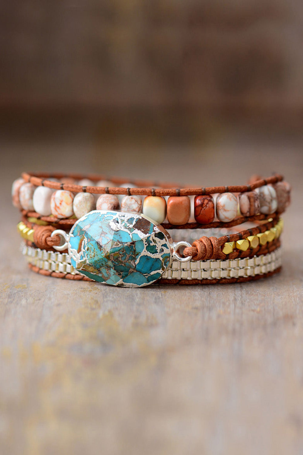 Handmade Natural Stone Copper Bracelet-Bijou Crush
