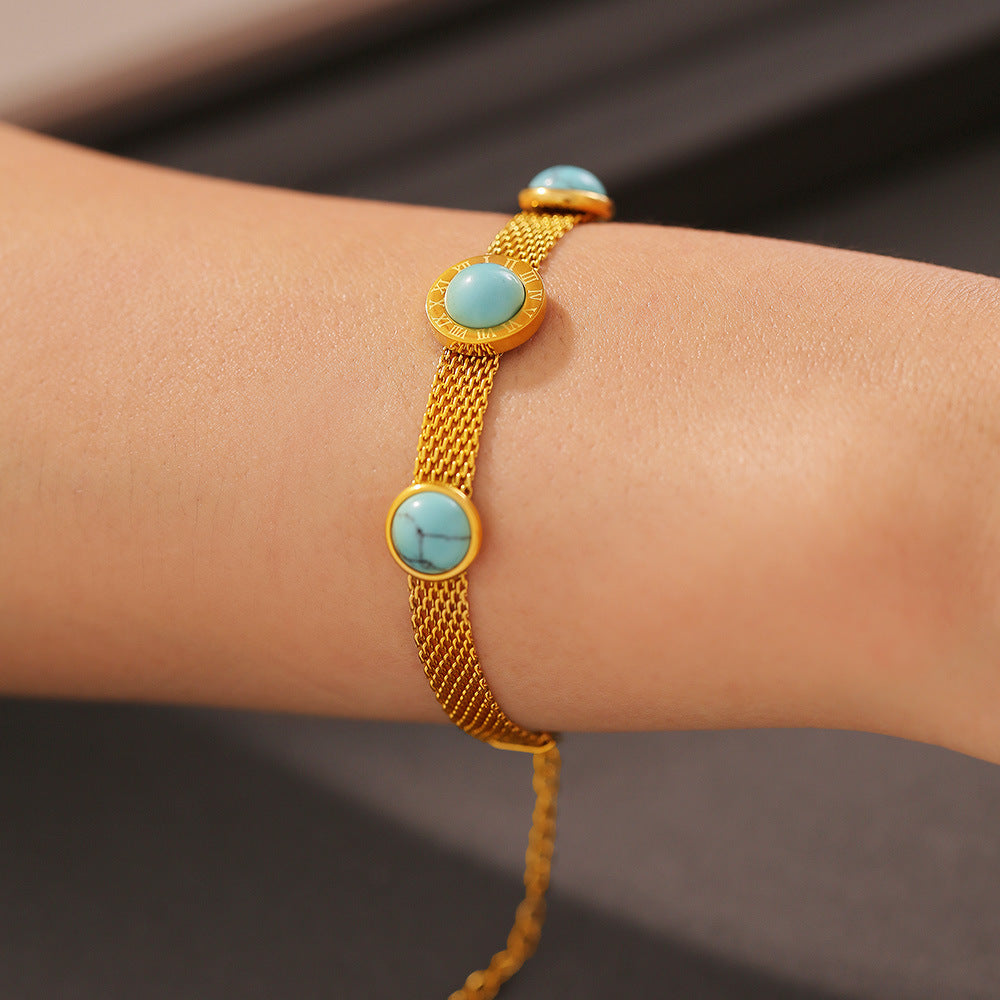 Turquoise Titanium Steel Bracelet-Bijou Crush