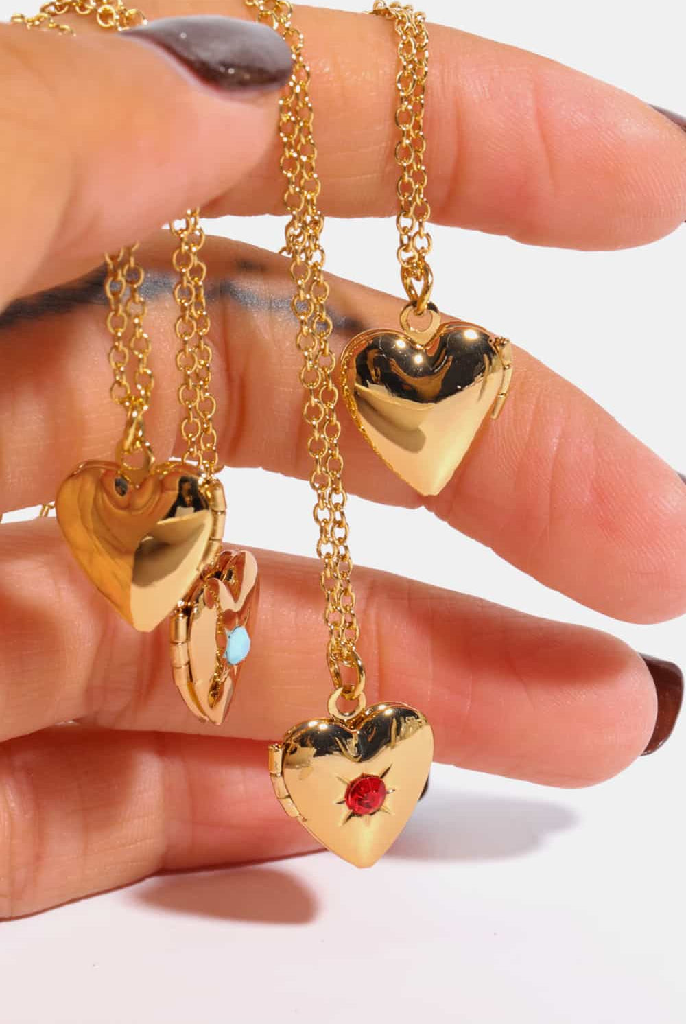 Zircon Heart Shape 14K Gold-Plated Pendant Necklace-Bijou Crush