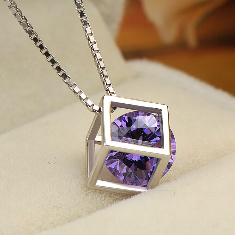 Fire In Cage Pendant – 925 Sterling Silver with Cubic Zirconia-Bijou Crush