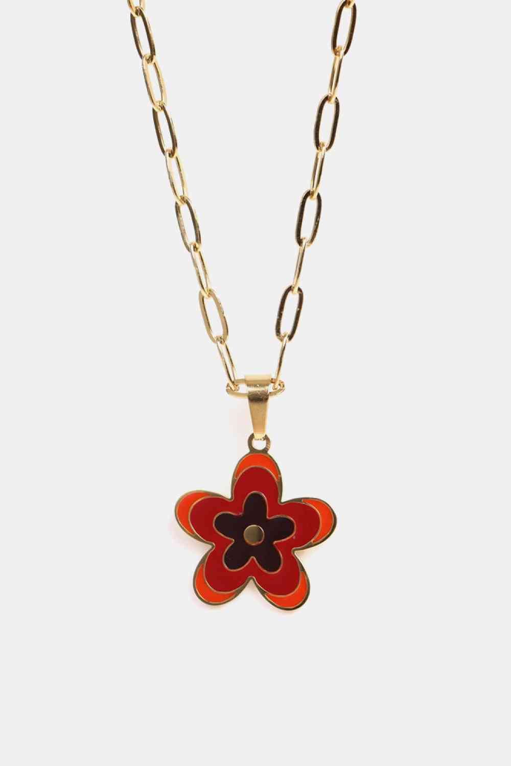 Flower Pendant Stainless Steel Necklace-Bijou Crush