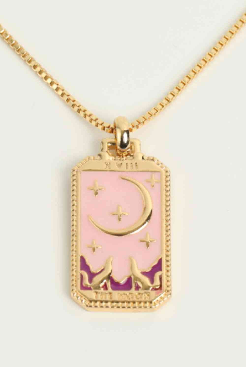 Tarot Card Pendant Copper Necklace-Bijou Crush