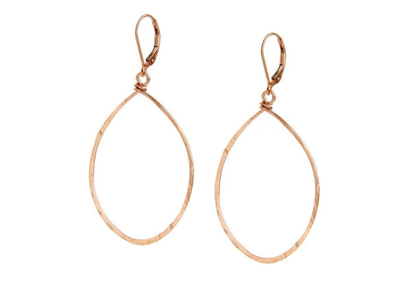 Hanna Hammered Hoops Earrings-Bijou Crush