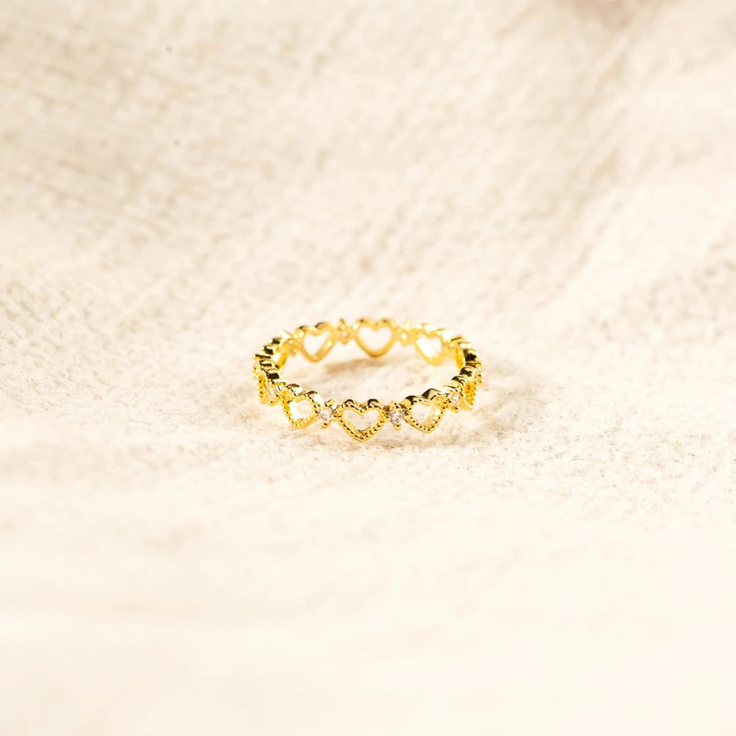 Heart Shape 18K Gold-Plated Ring-Bijou Crush