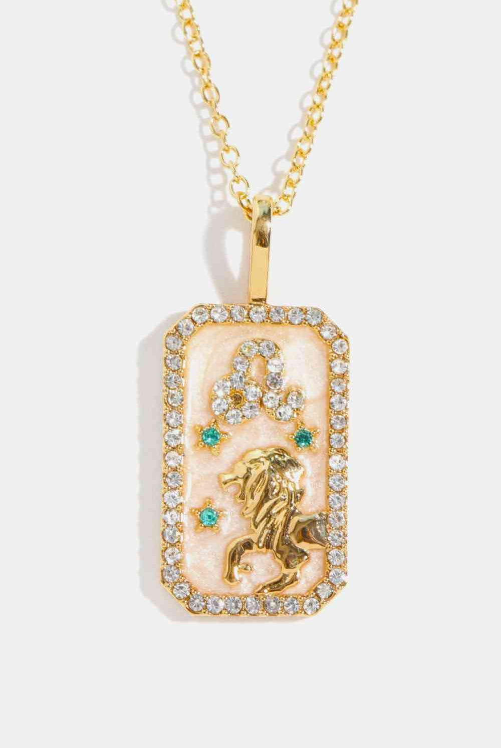 Rhinestone Constellation Pendant Copper Necklace-Bijou Crush