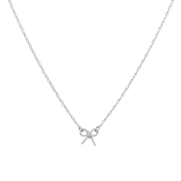 Sofia Bow Pendant Necklace – Sterling Silver or 14k Gold-Bijou Crush