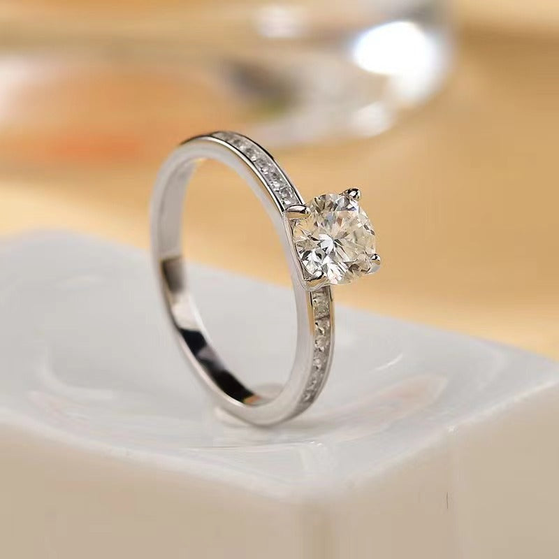 2 Carat Moissanite Zircon 925 Sterling Silver Ring-Bijou Crush