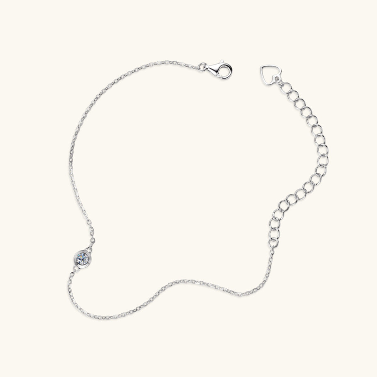 Inlaid Moissanite 925 Sterling Silver Bracelet-Bijou Crush