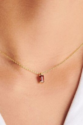 Titanium Steel Inlaid Zircon Pendant Necklace-Bijou Crush