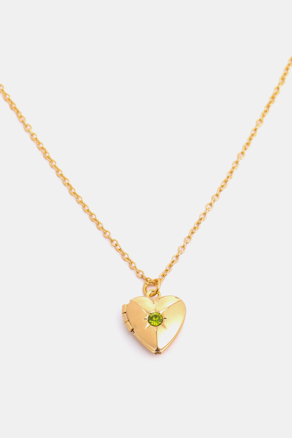 Zircon Heart Shape 14K Gold-Plated Pendant Necklace-Bijou Crush