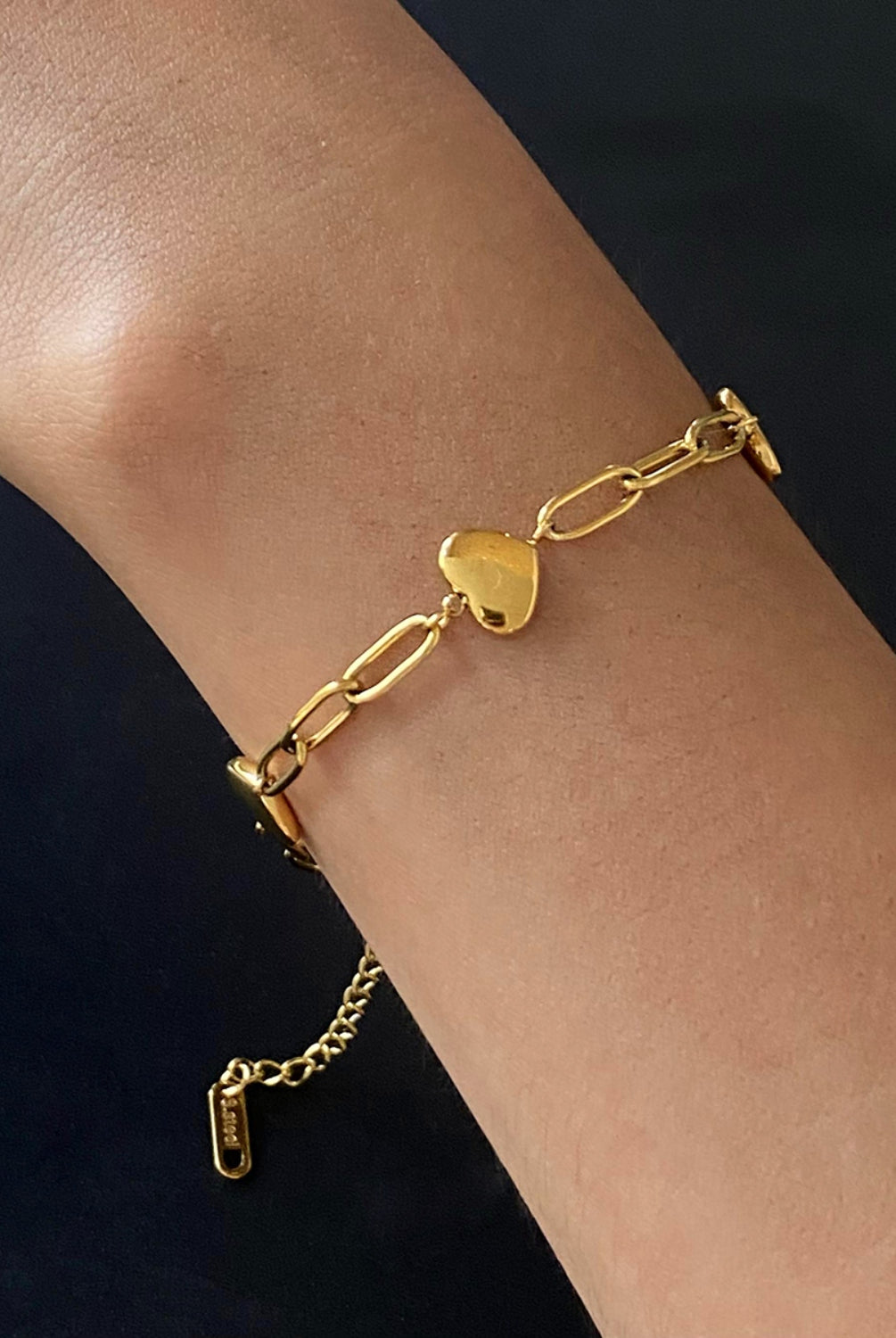 18K Gold-Plated Stainless Steel Heart Bracelet-Bijou Crush