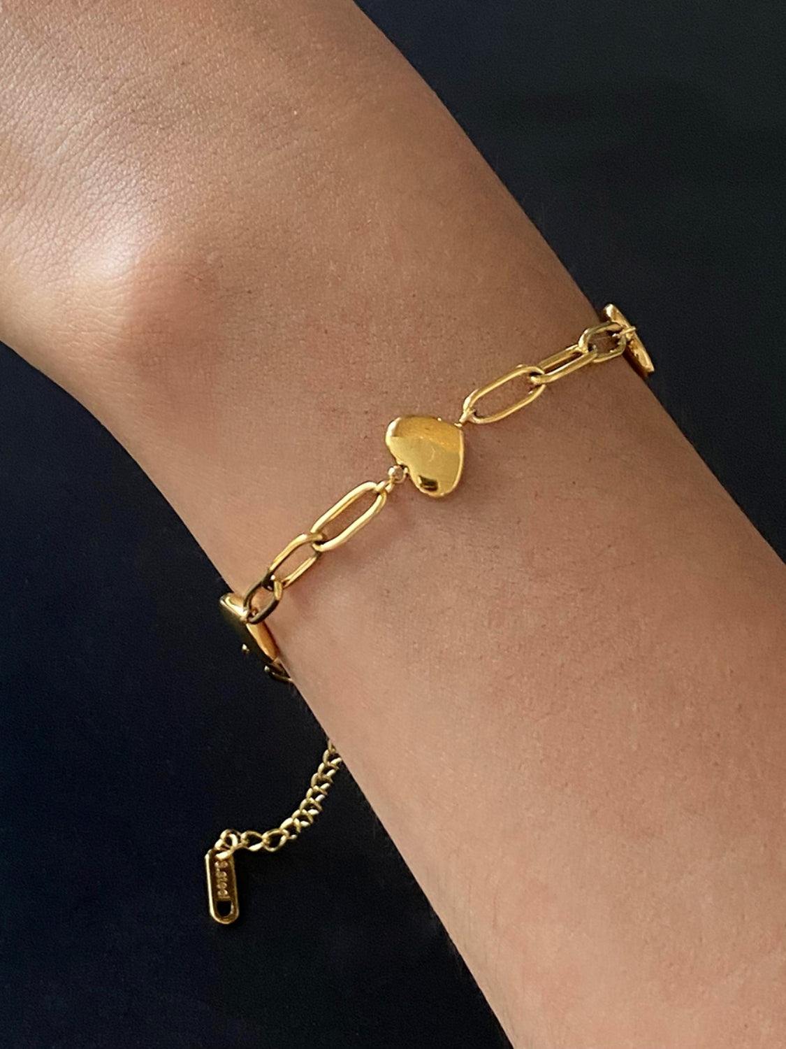 18K Gold-Plated Stainless Steel Heart Bracelet-Bijou Crush