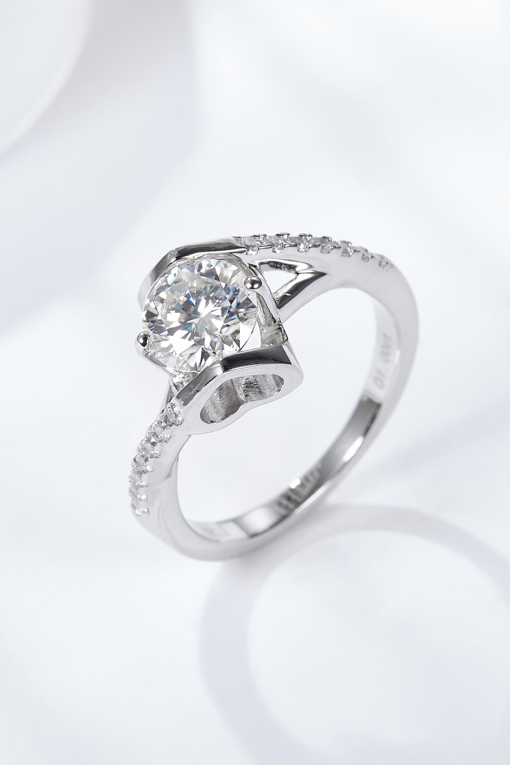 Limitless Love Platinum-Plated Moissanite Ring-Bijou Crush