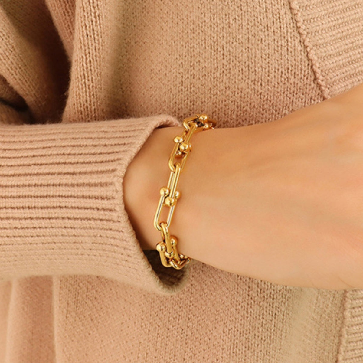 Chunky Chain Titanium Steel Bracelet-Bijou Crush