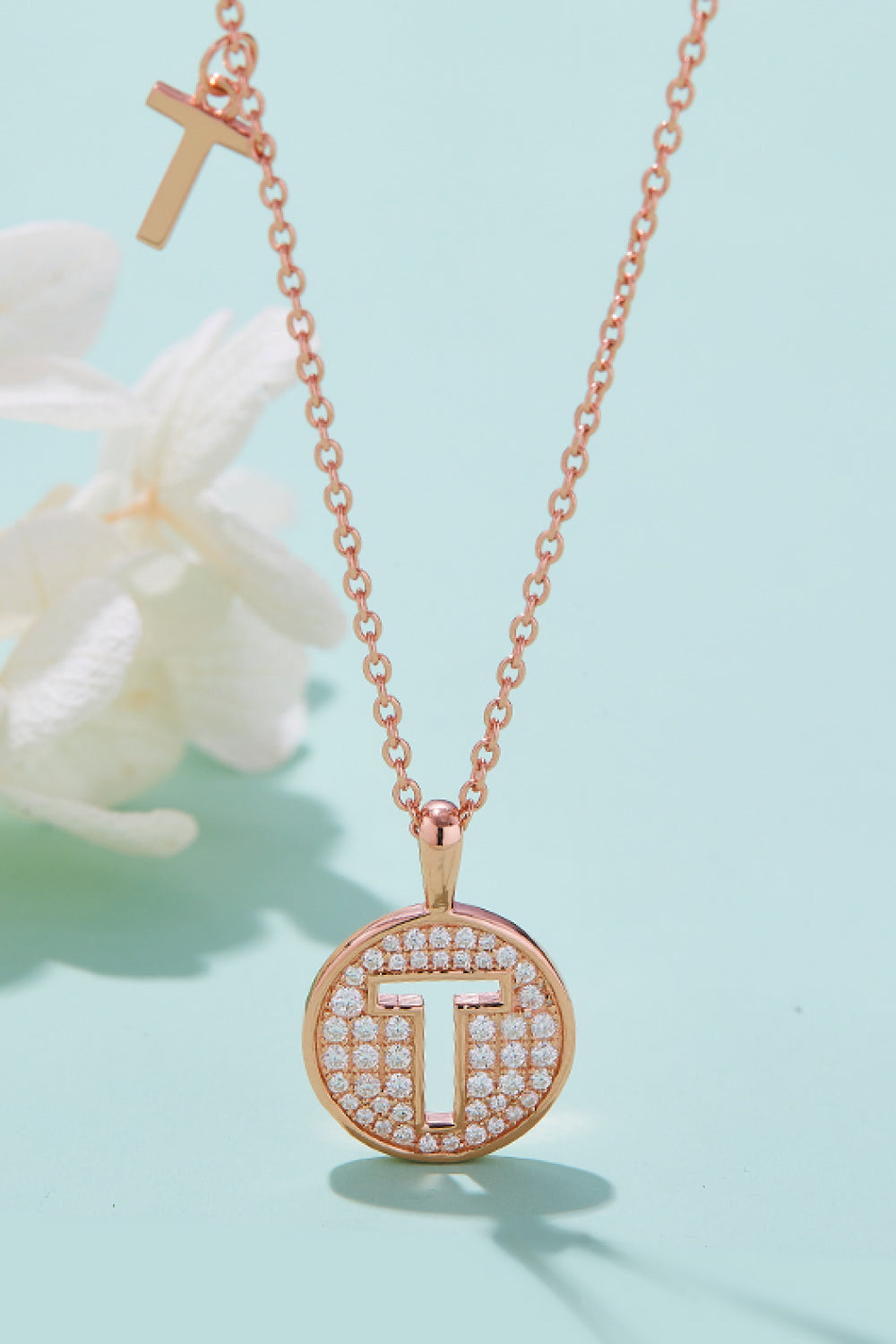 Adored Moissanite K to T Pendant Necklace-Bijou Crush