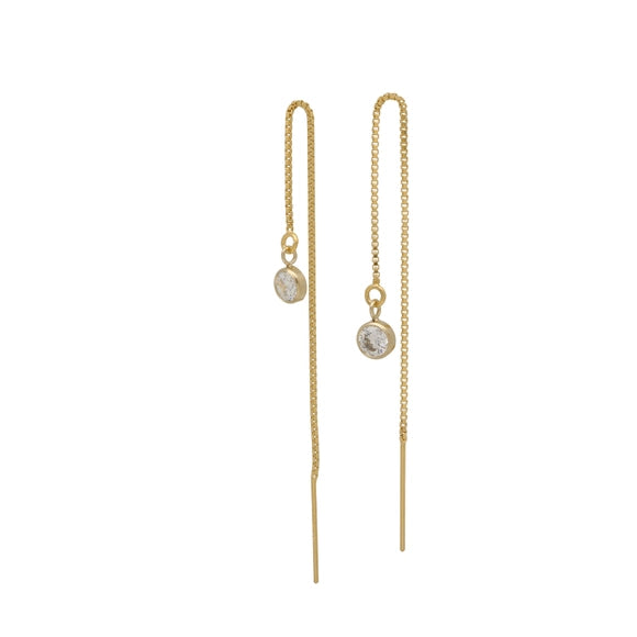 Sabrina Sleek Threader Earrings – Sterling Silver or 14k Gold-Bijou Crush