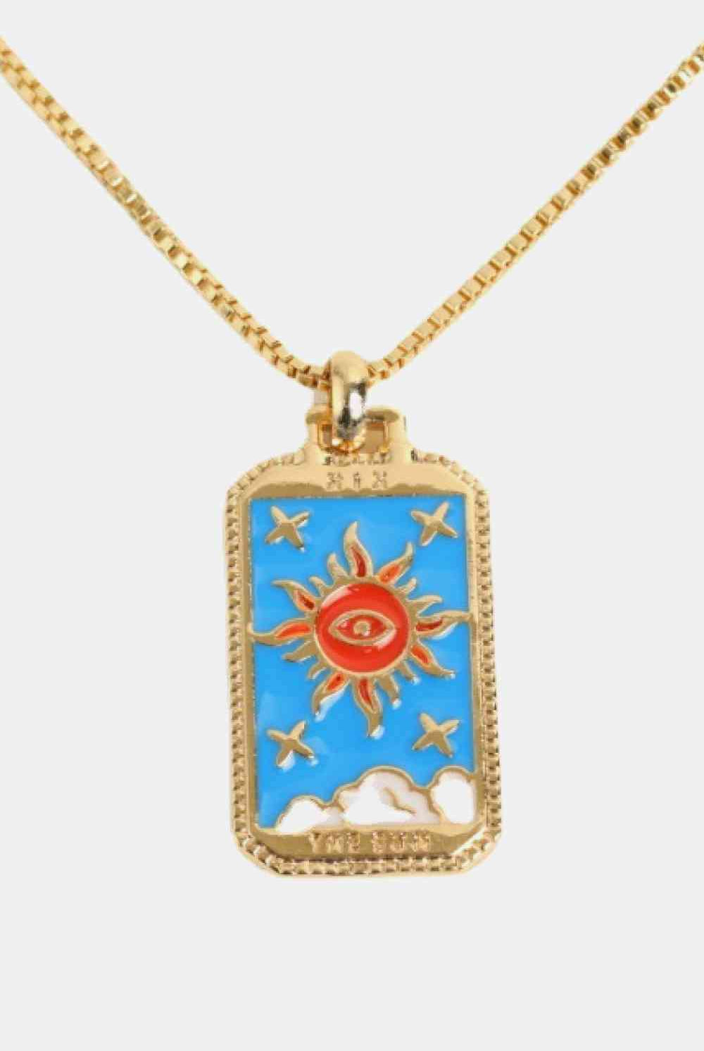 Tarot Card Pendant Copper Necklace-Bijou Crush