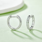 Moissanite 925 Sterling Silver Huggie Earrings-Bijou Crush