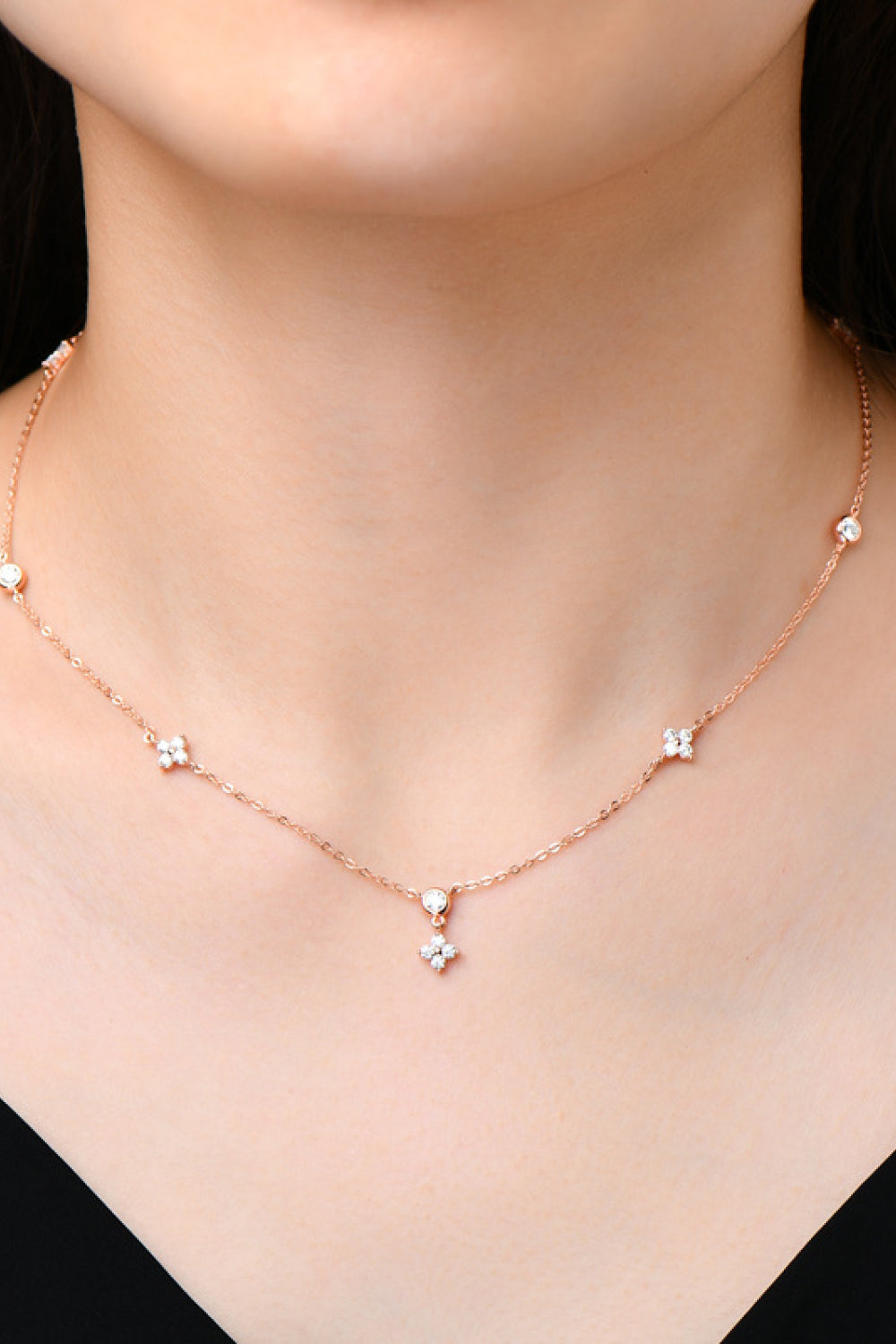 Moissanite 925 Sterling Silver Necklace-Bijou Crush